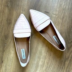 Light Pink Faux Leather Flats